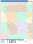 Farmington Hills Digital Map Color Cast Style